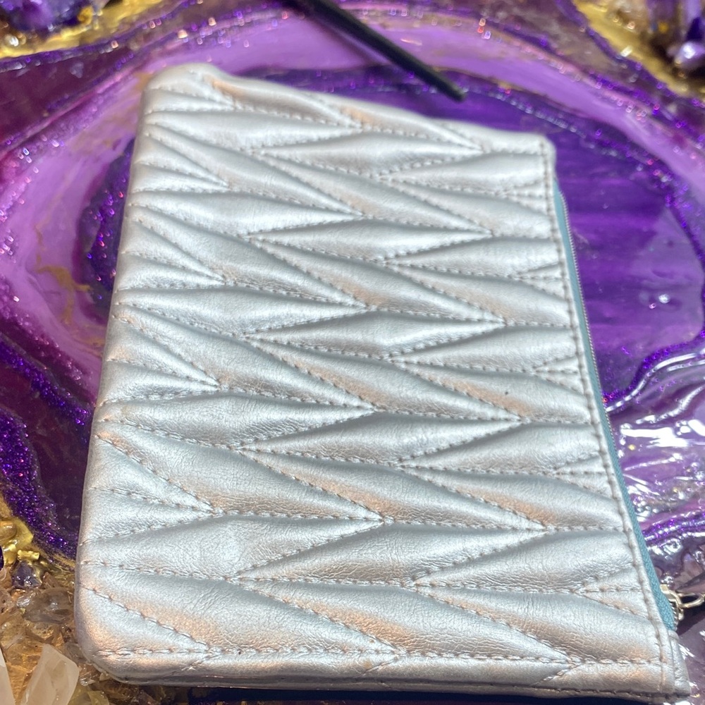 Quilted Metallic Silver IPSY Glam Bag
